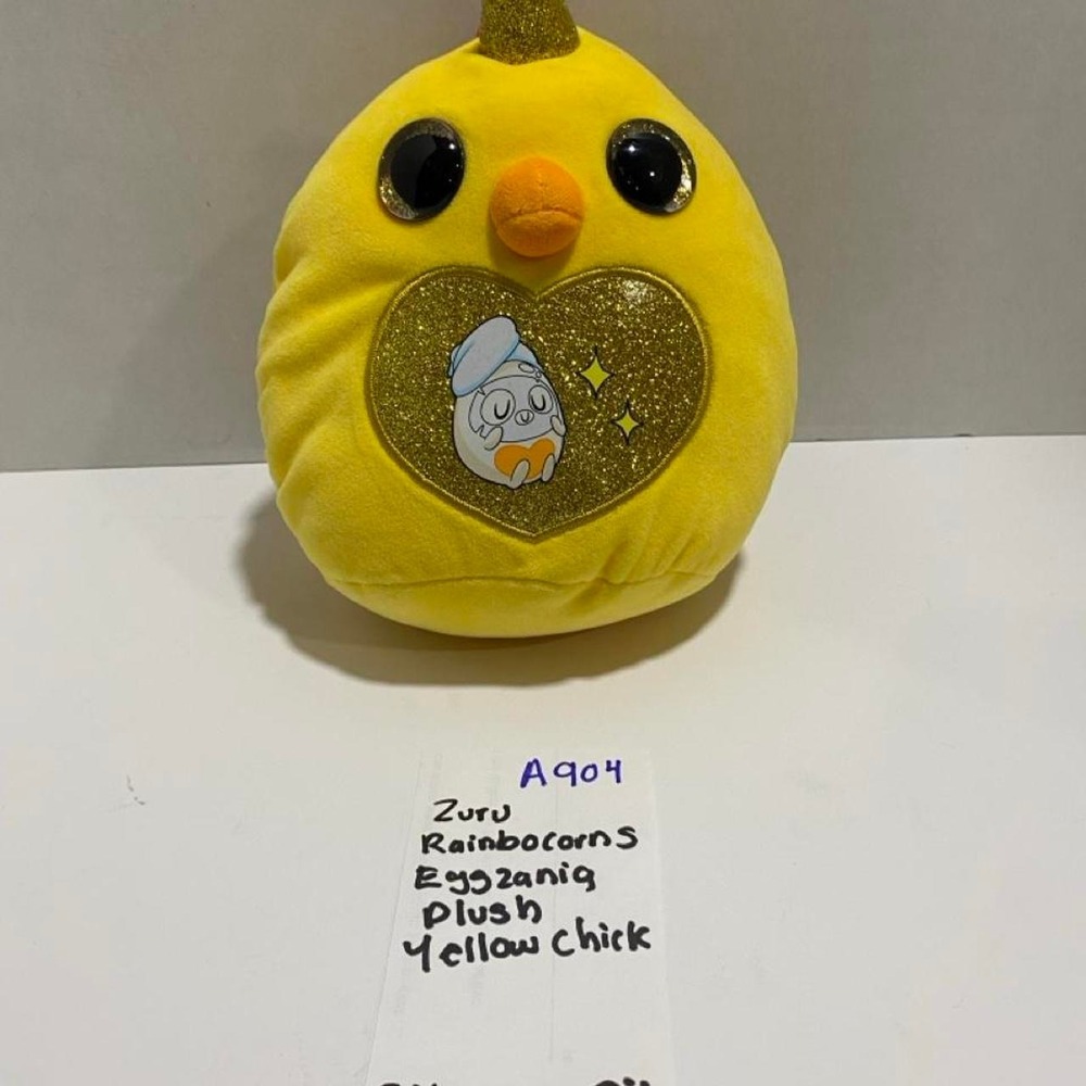 Rainbocorns Eggzania yellow chick plush 8"H. SKU-A904